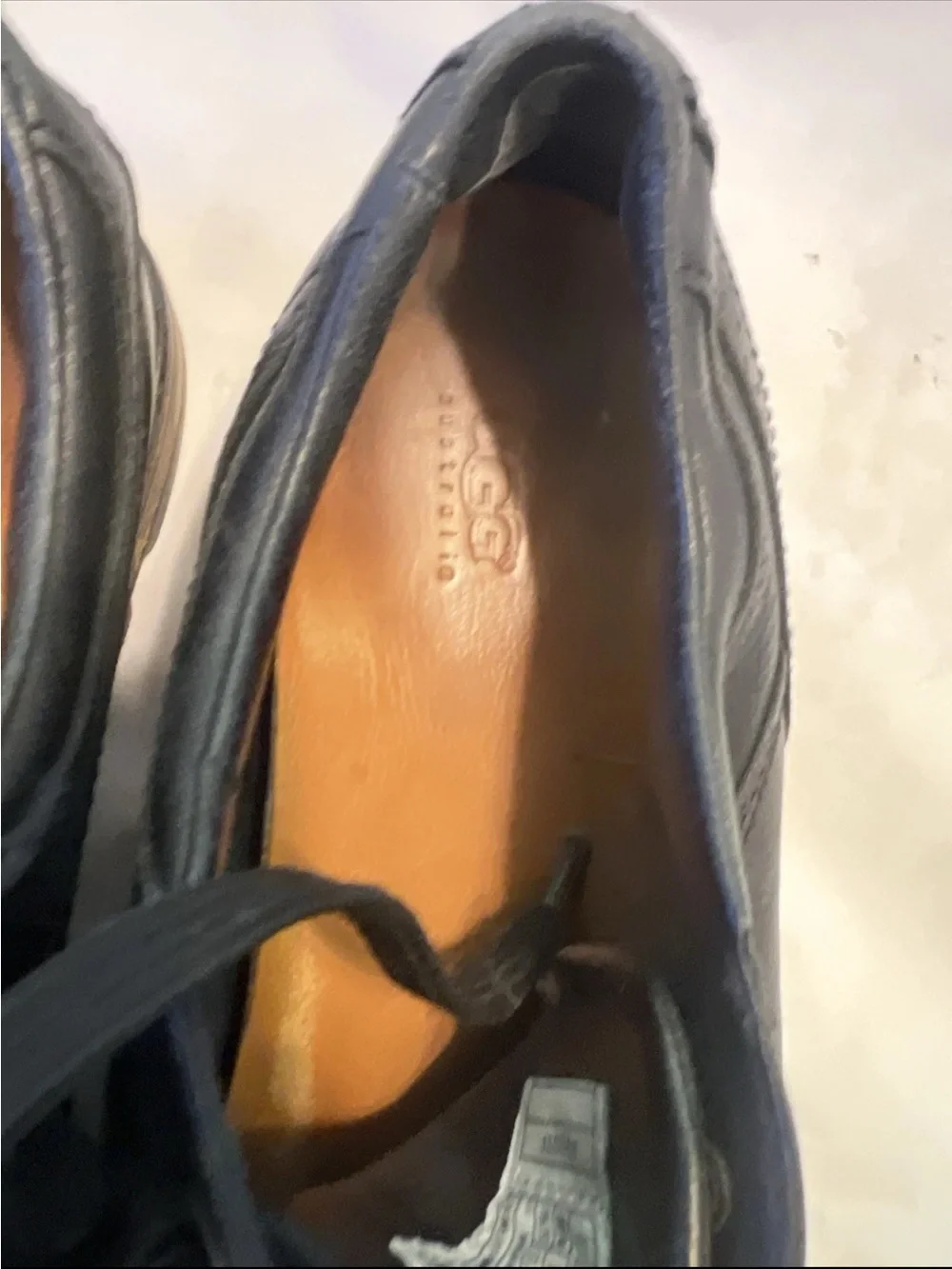UGG Black Leather Lace-Up Derby Shoes